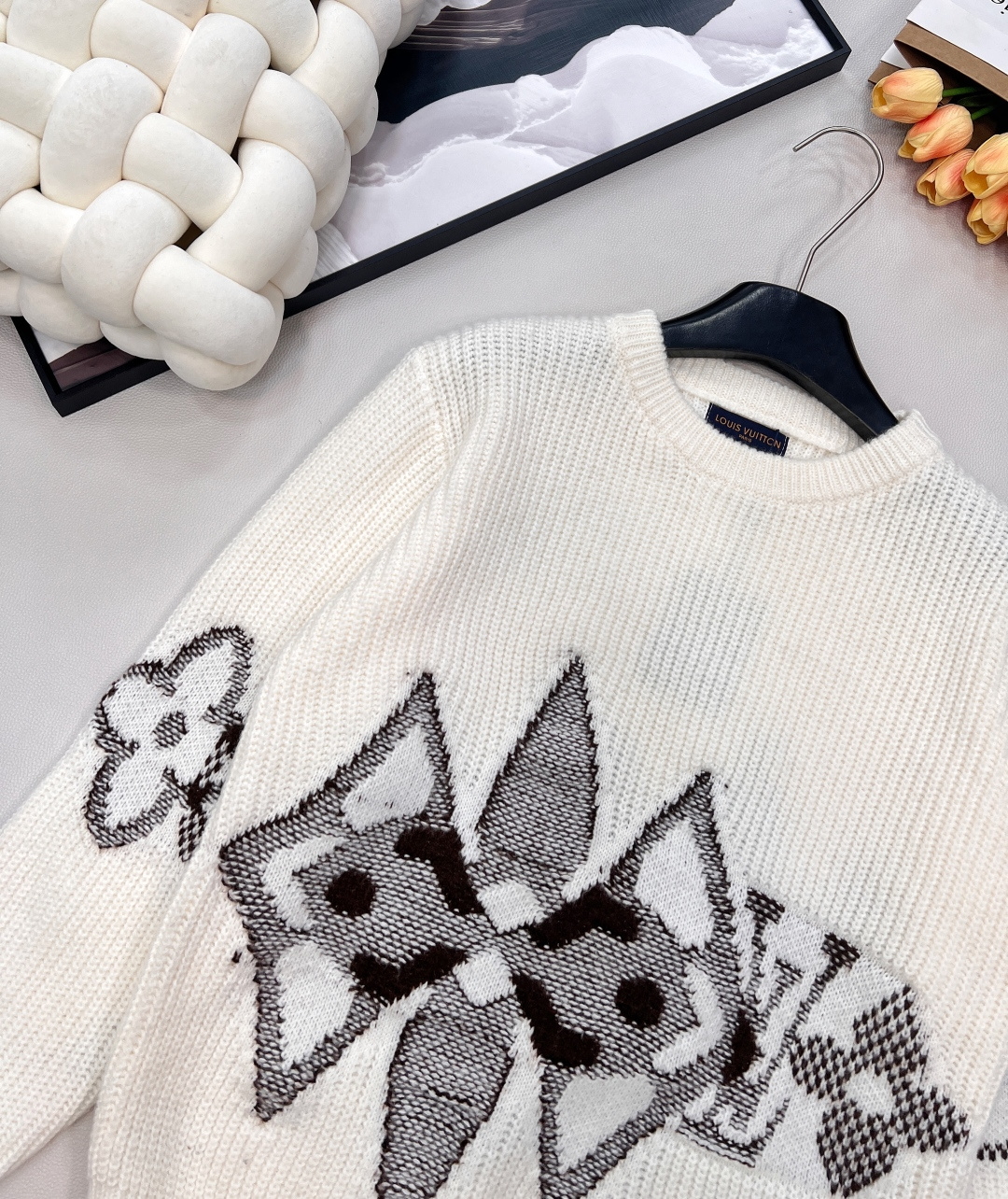 🆕LOUIS VUITTON秋冬新款圆领长袖毛衣,高级设计感拉满，百搭不挑人，软糯亲肤的高级面料打造，触