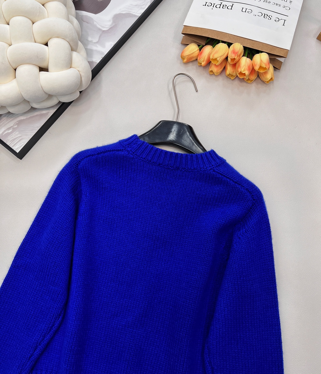 🆕CELINE新款凯旋门2025秋冬季新款显瘦百搭毛衣，羊毛针织衫 胸口处的图案可以摘下来diy在任意一