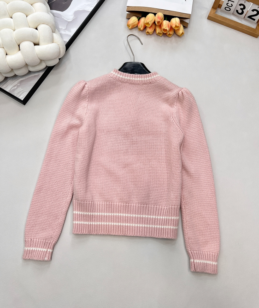 🆕Dior 爱心刺绣字母提花长袖针织毛衣⭐️学院风迪奥新系列单品 采用德国🇩🇪进口机织出！面料细嫩柔滑 