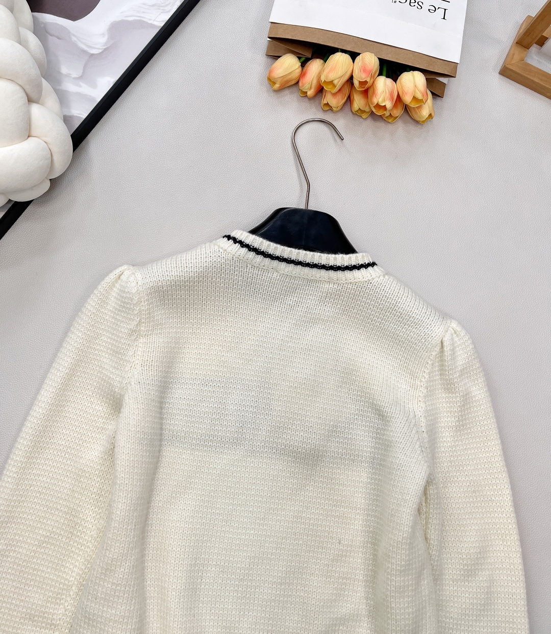 🆕Dior 爱心刺绣字母提花长袖针织毛衣⭐️学院风迪奥新系列单品 采用德国🇩🇪进口机织出！面料细嫩柔滑 