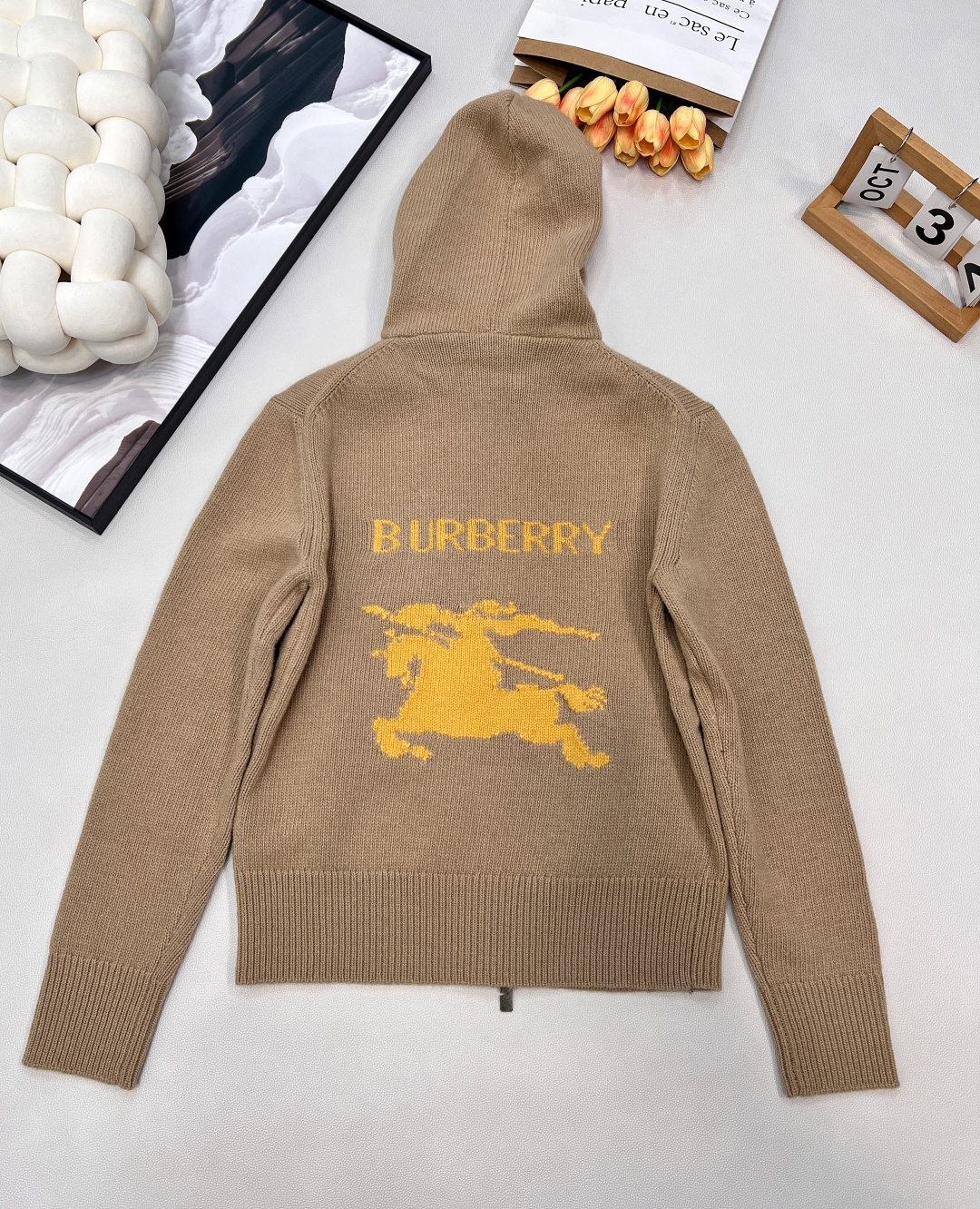 🆕Burbrery 25FW秋冬新款 羊毛羊绒拉链连帽针织外套丨⚠独家yb开发！高版出品！精选71%绵羊