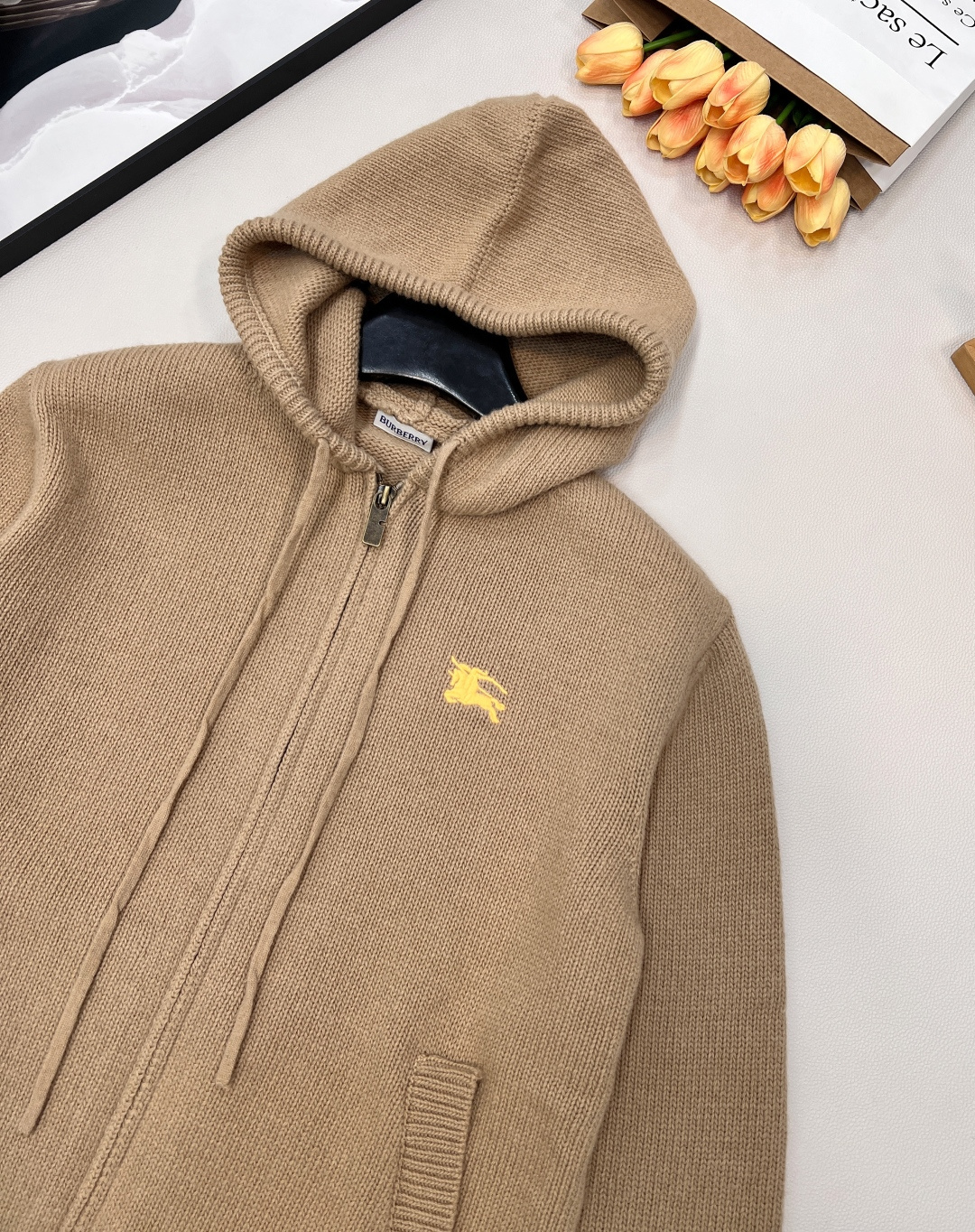 🆕Burbrery 25FW秋冬新款 羊毛羊绒拉链连帽针织外套丨⚠独家yb开发！高版出品！精选71%绵羊
