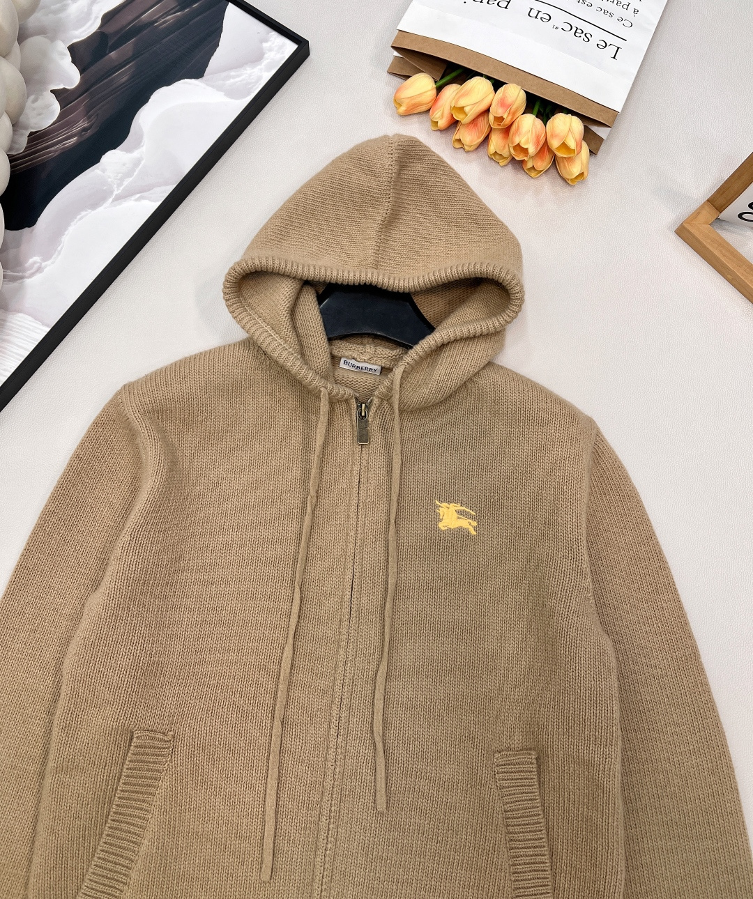 🆕Burbrery 25FW秋冬新款 羊毛羊绒拉链连帽针织外套丨⚠独家yb开发！高版出品！精选71%绵羊