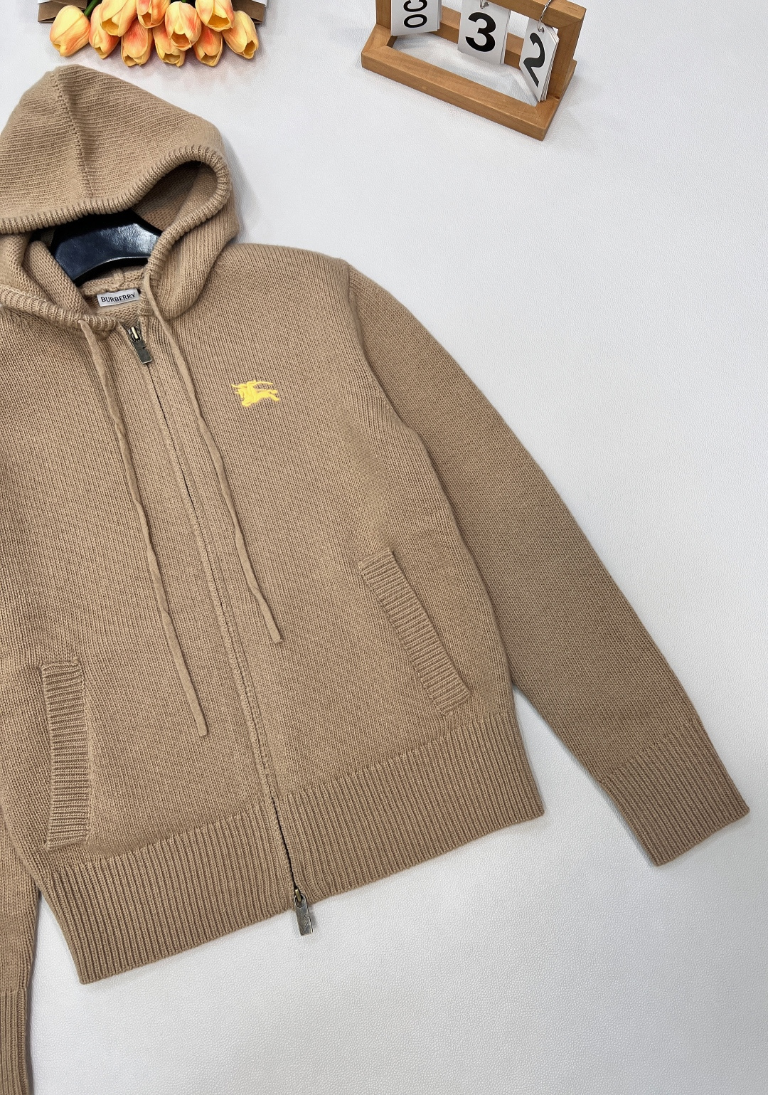 🆕Burbrery 25FW秋冬新款 羊毛羊绒拉链连帽针织外套丨⚠独家yb开发！高版出品！精选71%绵羊