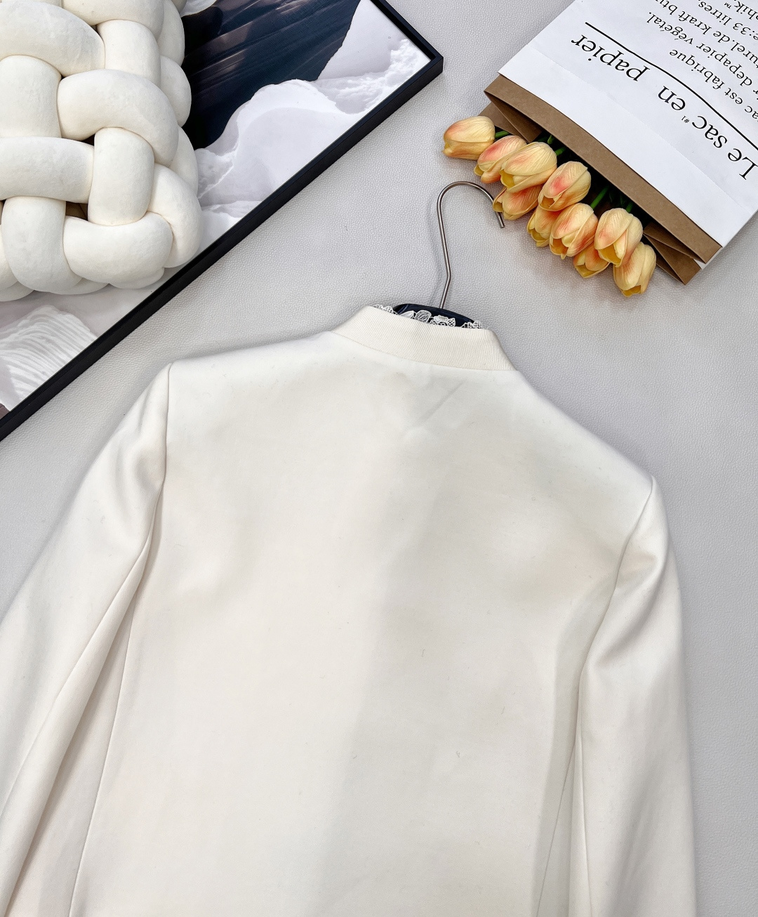 🆕Dioi2025新款小立领绣花西装外套，定制YB进口百分百丝毛材质 质感光泽 垂感更强 品相高级 小立