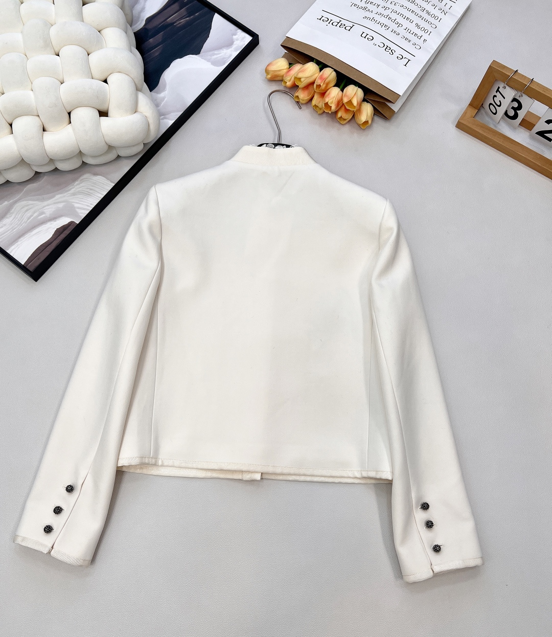 🆕Dioi2025新款小立领绣花西装外套，定制YB进口百分百丝毛材质 质感光泽 垂感更强 品相高级 小立