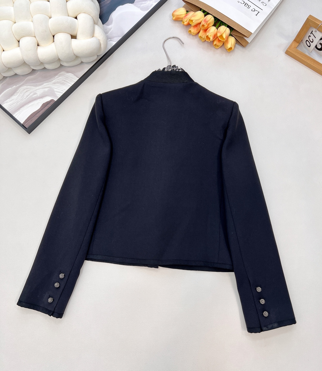 🆕Dioi2025新款小立领绣花西装外套，定制YB进口百分百丝毛材质 质感光泽 垂感更强 品相高级 小立