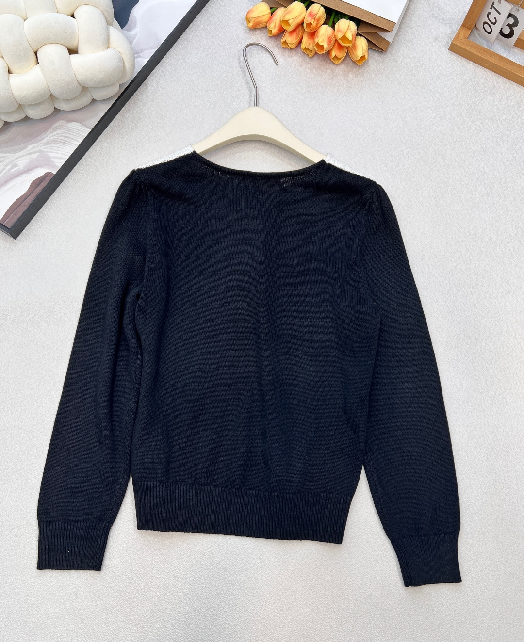 🆕Valentino2025新款立体蝴蝶结套头针织毛衣，定制YB羊毛纱线织造 柔软舒适 洋气显瘦 圆领套