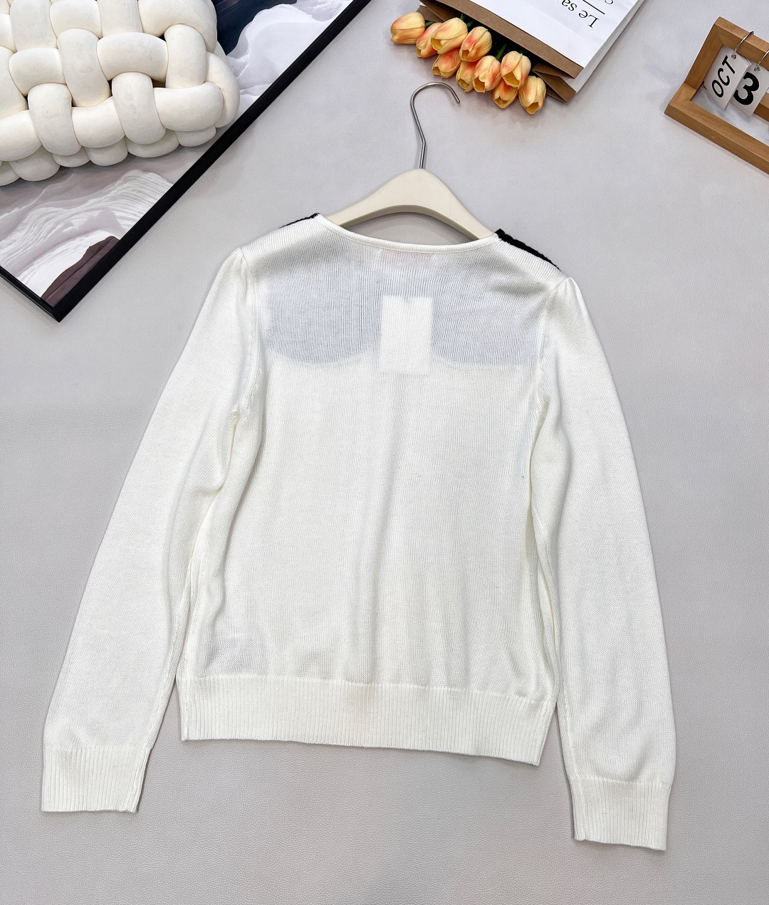 🆕Valentino2025新款立体蝴蝶结套头针织毛衣，定制YB羊毛纱线织造 柔软舒适 洋气显瘦 圆领套