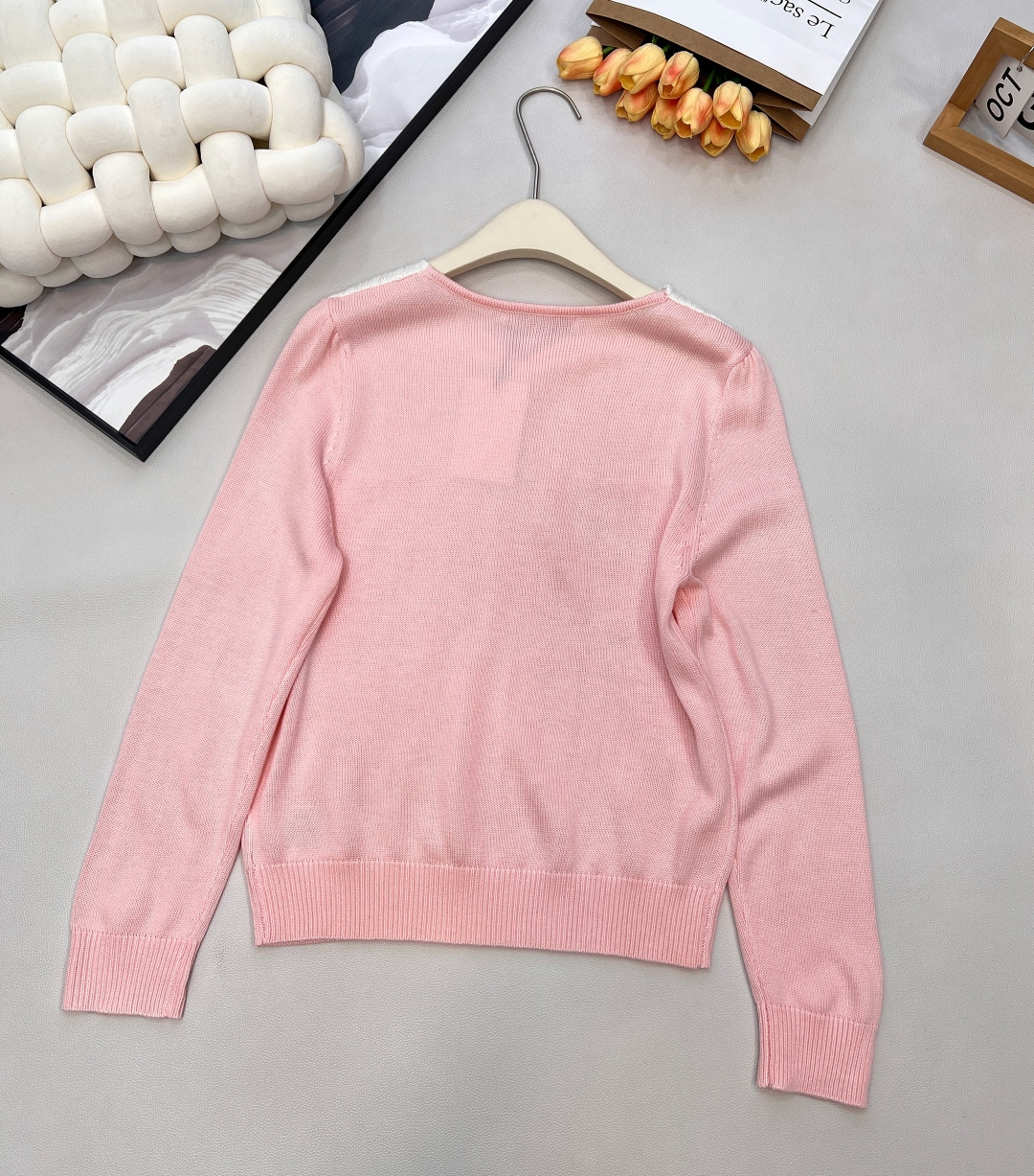 🆕Valentino2025新款立体蝴蝶结套头针织毛衣，定制YB羊毛纱线织造 柔软舒适 洋气显瘦 圆领套