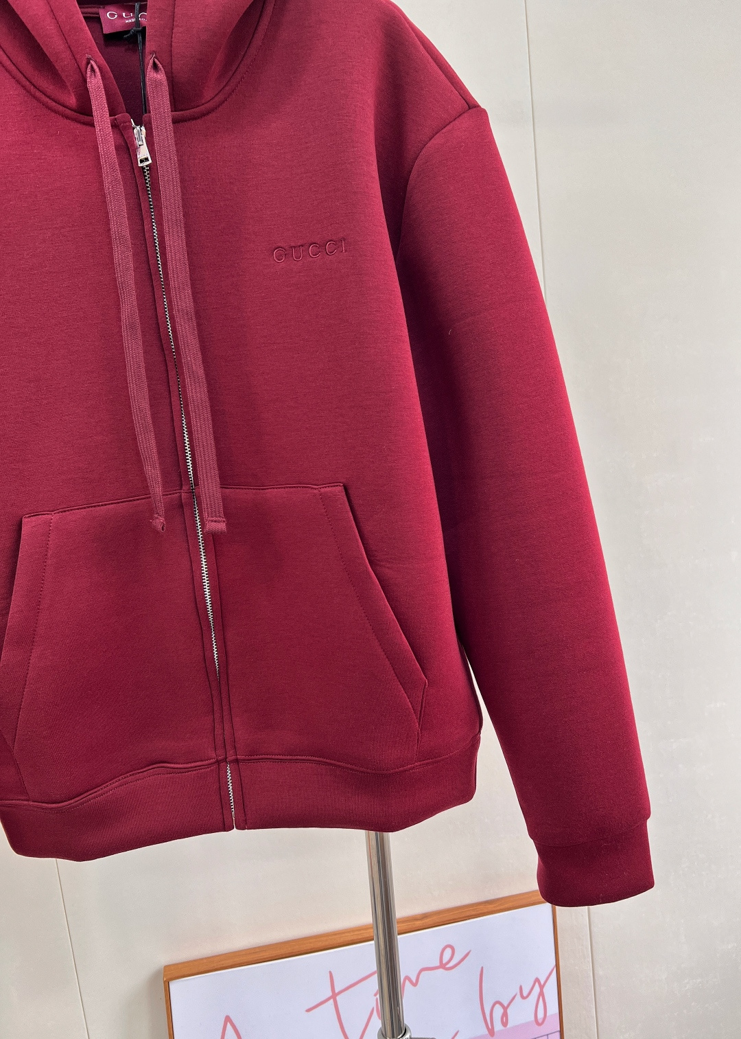 🆕Gucci2025新款连帽抽绳卫衣外套，定制YB进口空气全棉材质，秋冬保暖舒适，挺括有型，连帽拉链外套