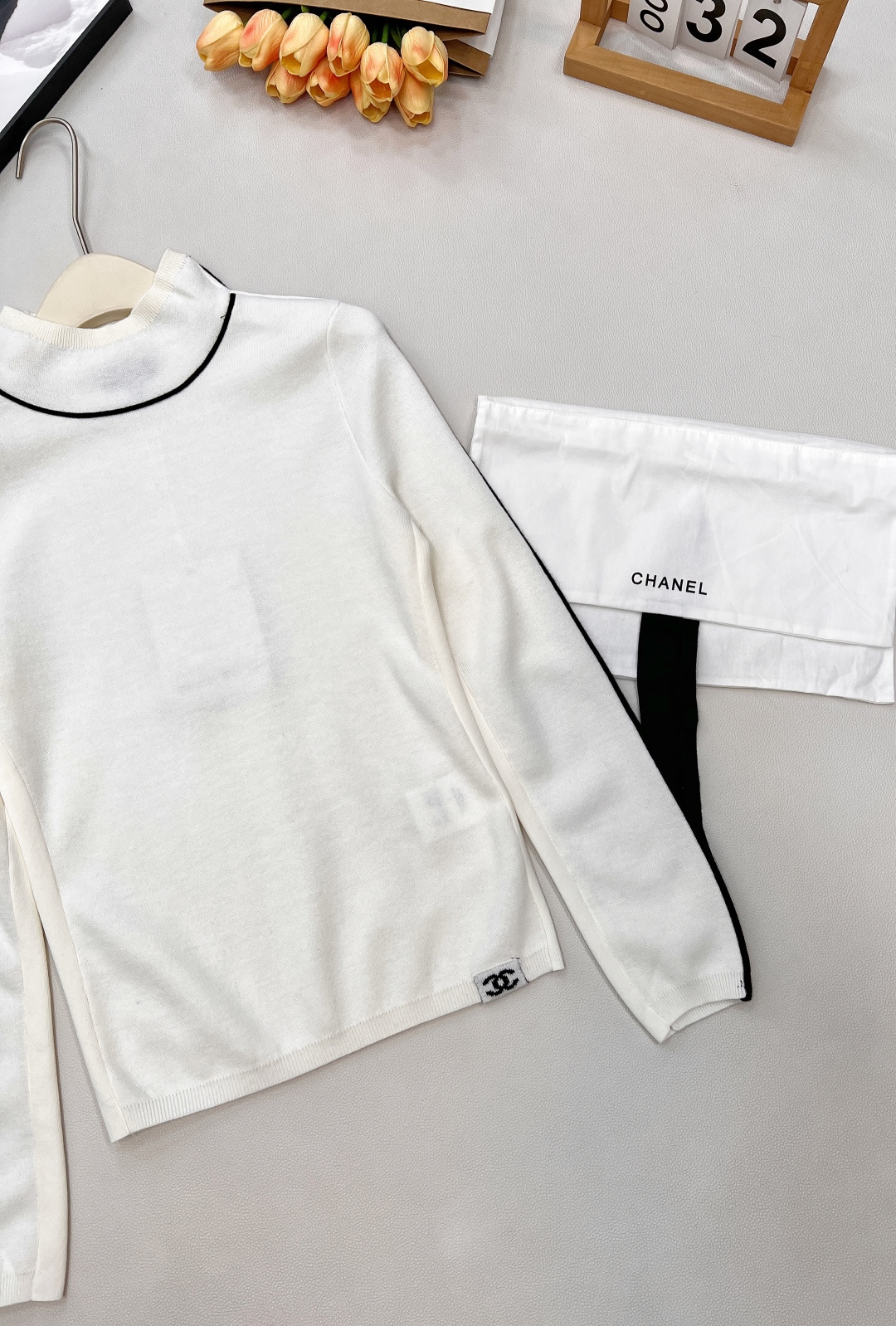 🆕Chanel2025新款小高领针织套头毛衣，25coco滑雪🎿系列#定制YB羊毛纱线织造，质感细腻，穿