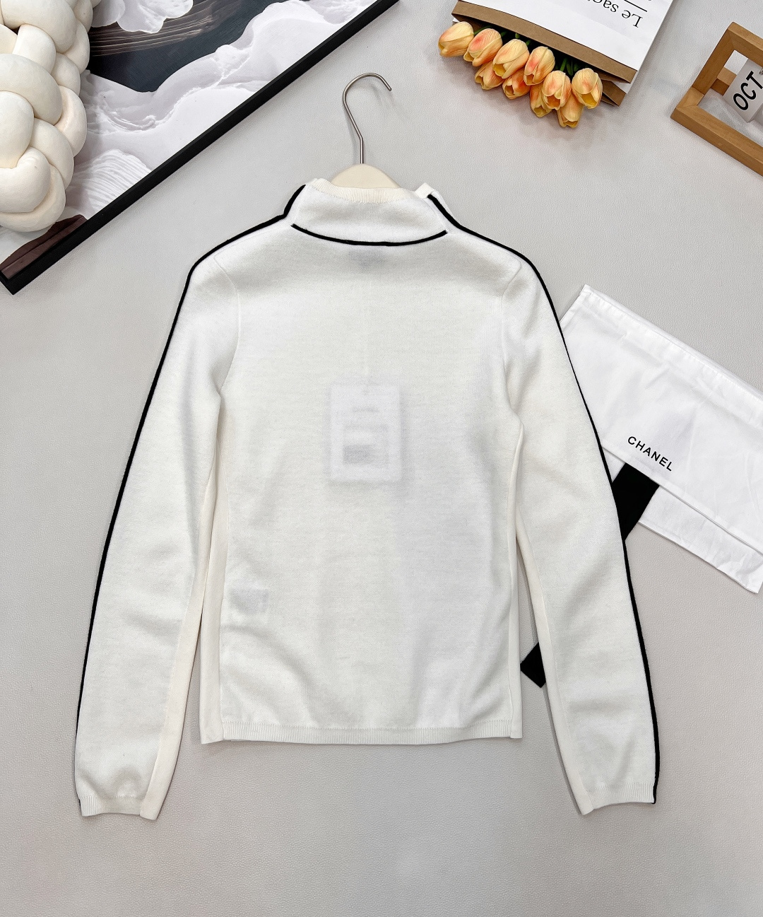 🆕Chanel2025新款小高领针织套头毛衣，25coco滑雪🎿系列#定制YB羊毛纱线织造，质感细腻，穿