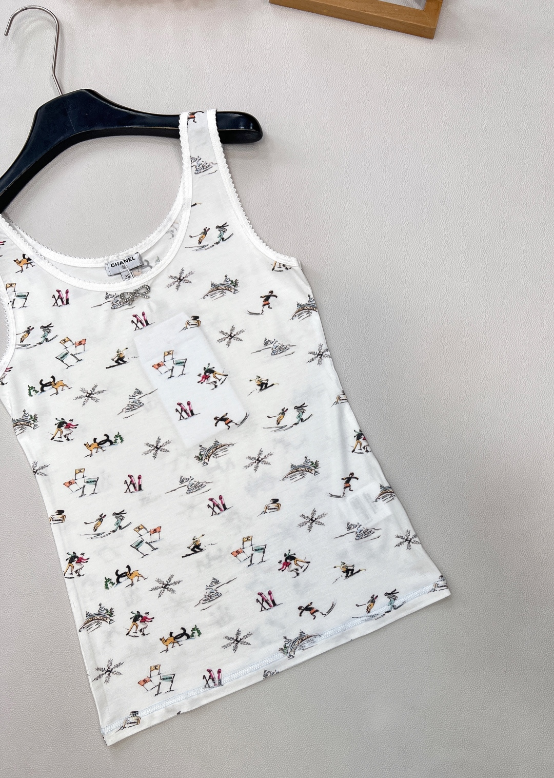 🆕Chanel2025新品圆领印花背心，25coco滑雪🎿系列#定制YB丝绵材质，质感舒适，弹力十足，修
