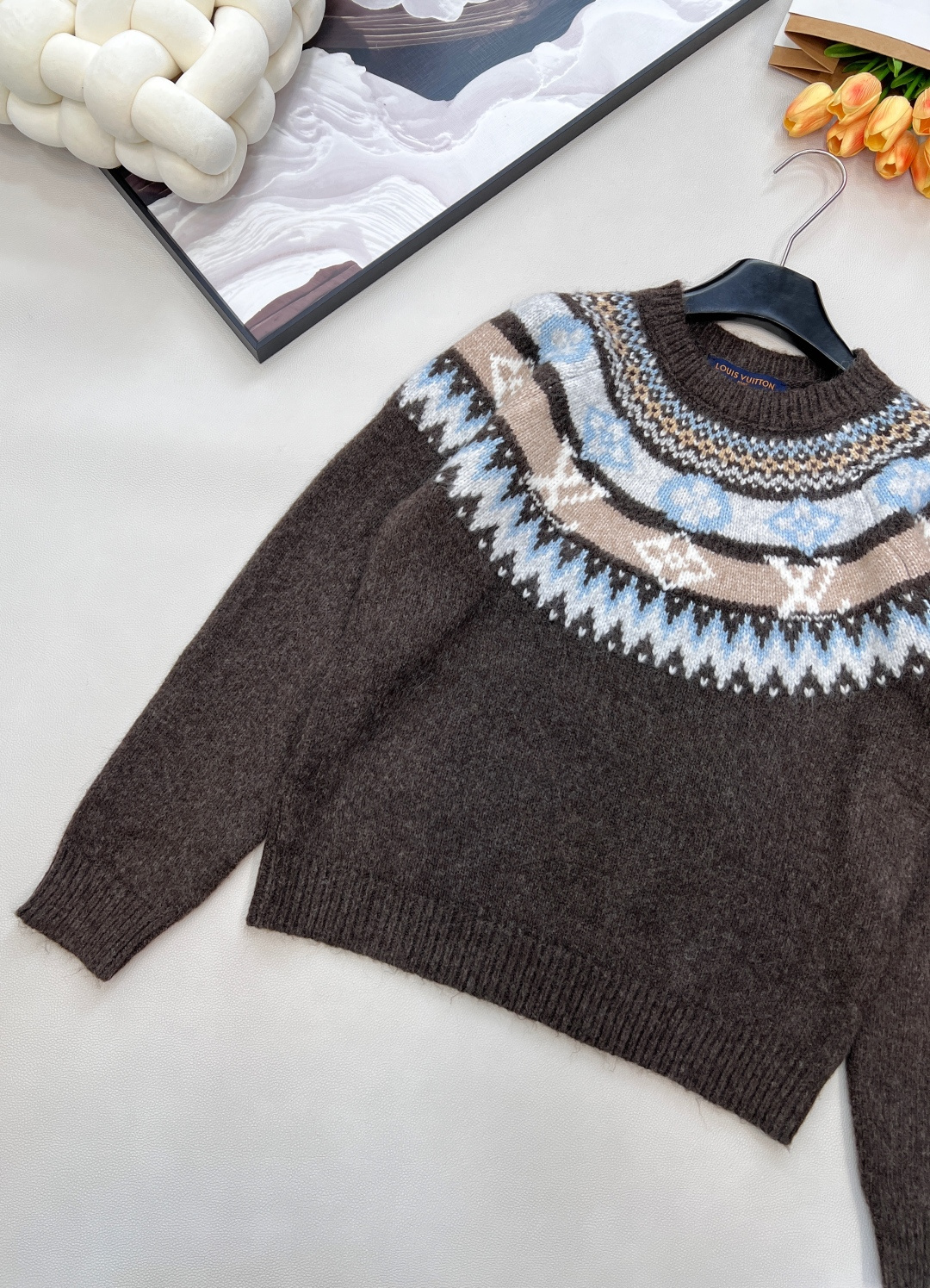 🆕Louis Vuitton 25FW秋冬滑雪系列棕色费尔岛针织毛衣丨⚠独家高版出品！选用羊驼毛混纺针织