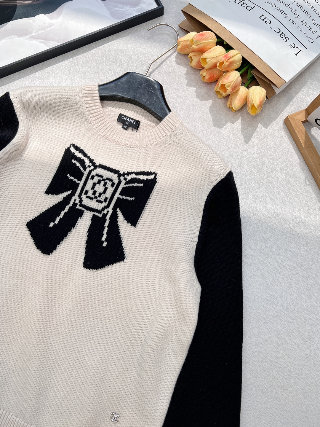 🆕Chanel25N滑雪季系列双C蝴蝶结针织衫丨⚠独家yb开发！高版出品！甄选柔软针织面料，兼顾亲肤质感