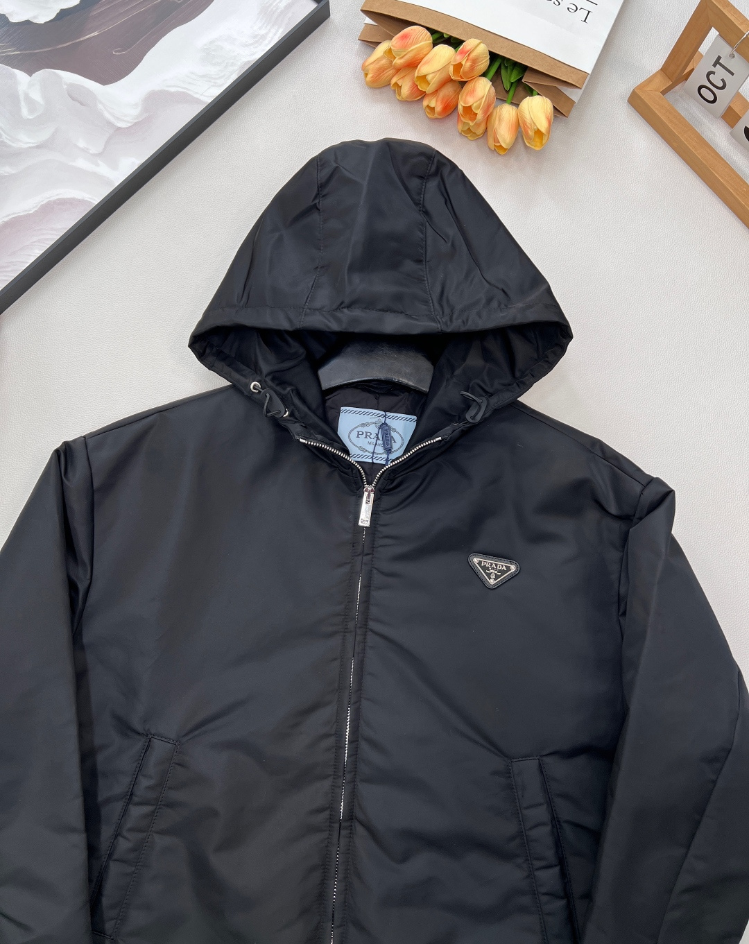 🆕Prada25Fw早秋新款三角标连帽尼龙短款棉衣夹克外套丨⚠独家yb开发！高版出品！经典的Prada的