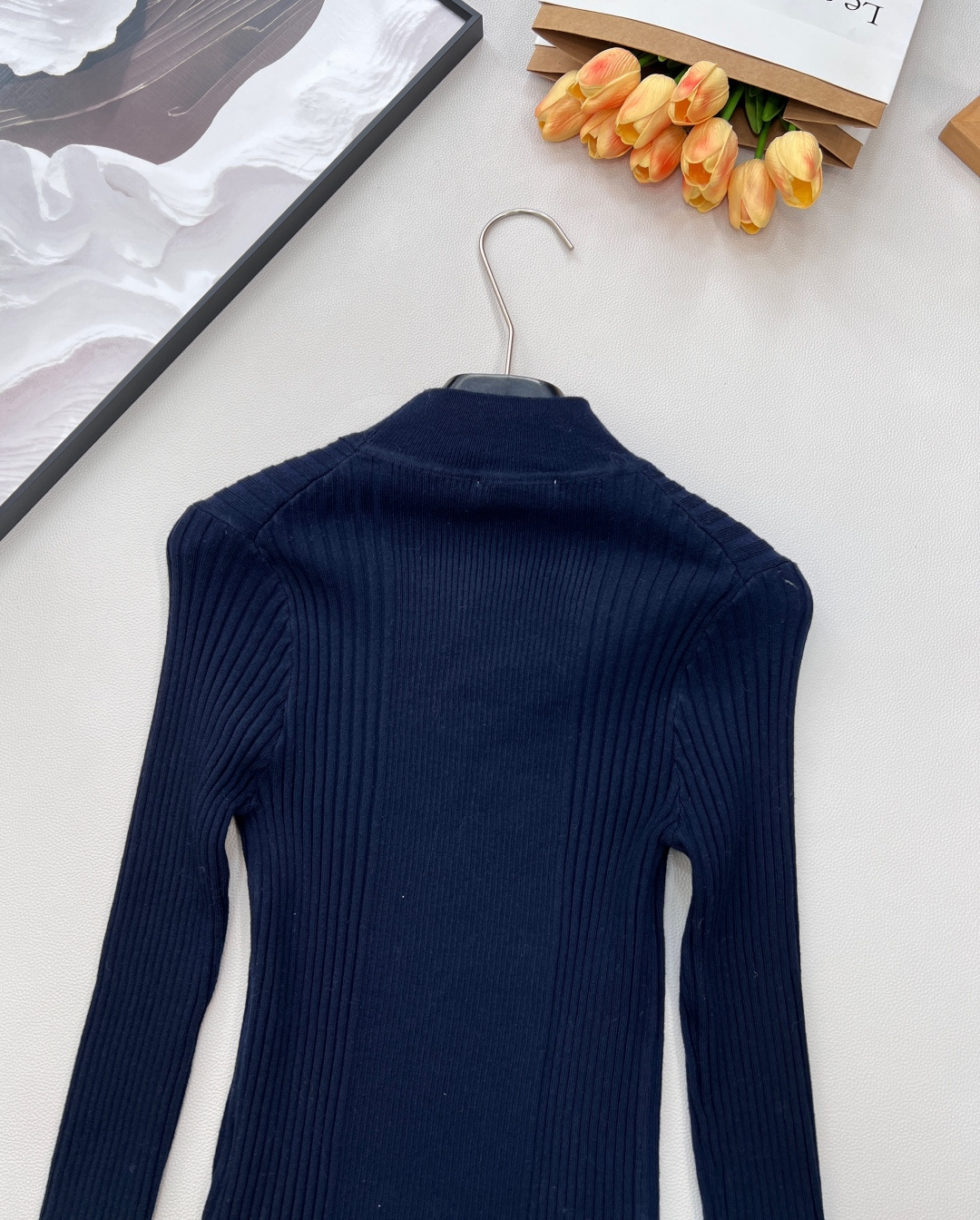 🆕Miumiu25FW秋冬新款微标提花山羊毛混纺立领针织长袖打底衫丨⚠独家高版出品！采用羊毛针织面料，自