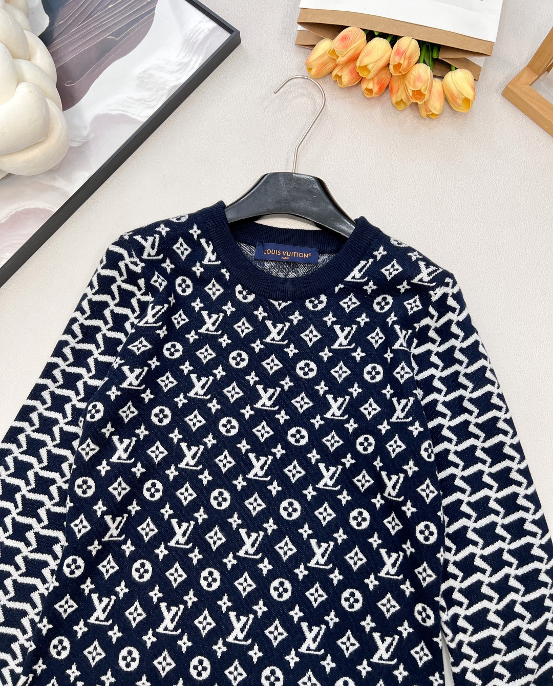 🆕Louis Vuitton🍊🖤提花满Logo毛衣、驴家的万年经典款！时髦大方上档次 永远都不会过时 随