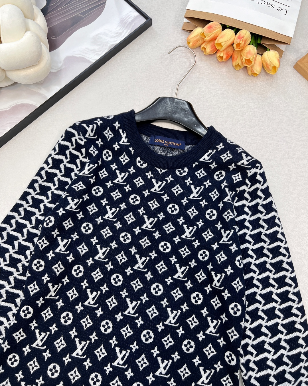 🆕Louis Vuitton🍊🖤提花满Logo毛衣、驴家的万年经典款！时髦大方上档次 永远都不会过时 随