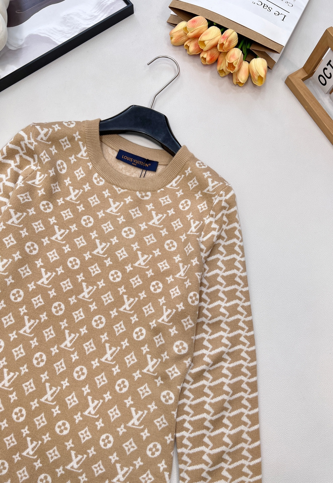 🆕Louis Vuitton🍊🖤提花满Logo毛衣、驴家的万年经典款！时髦大方上档次 永远都不会过时 随