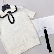 🆕Chanel2025新款翻领撞色针织短袖,25coco滑雪🎿系列#定制YB羊绒纱线织造,质感高级,舒适 🆕Chanel2025新款翻领撞色针织短袖,25coco滑雪🎿系列#定制YB羊绒纱线织造,质感高级,舒适