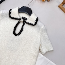 🆕Chanel2025新款翻领撞色针织短袖,25coco滑雪🎿系列#定制YB羊绒纱线织造,质感高级,舒适 🆕Chanel2025新款翻领撞色针织短袖,25coco滑雪🎿系列#定制YB羊绒纱线织造,质感高级,舒适