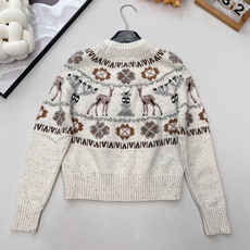 🆕Chanel2025新款重工钩花圆领套头毛衣,25coco圣诞🧑🎄滑雪🎿系列#定制YB羊绒针织材质, 🆕Chanel2025新款重工钩花圆领套头毛衣,25coco圣诞🧑🎄滑雪🎿系列#定制YB羊绒针织材质,