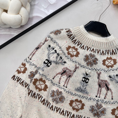 🆕Chanel2025新款重工钩花圆领套头毛衣,25coco圣诞🧑🎄滑雪🎿系列#定制YB羊绒针织材质, 🆕Chanel2025新款重工钩花圆领套头毛衣,25coco圣诞🧑🎄滑雪🎿系列#定制YB羊绒针织材质,