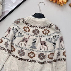 🆕Chanel2025新款重工钩花圆领套头毛衣,25coco圣诞🧑🎄滑雪🎿系列#定制YB羊绒针织材质, 🆕Chanel2025新款重工钩花圆领套头毛衣,25coco圣诞🧑🎄滑雪🎿系列#定制YB羊绒针织材质,