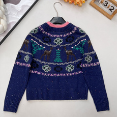 🆕Chanel2025新款重工钩花圆领套头毛衣,25coco圣诞🧑🎄滑雪🎿系列#定制YB羊绒针织材质, 🆕Chanel2025新款重工钩花圆领套头毛衣,25coco圣诞🧑🎄滑雪🎿系列#定制YB羊绒针织材质,