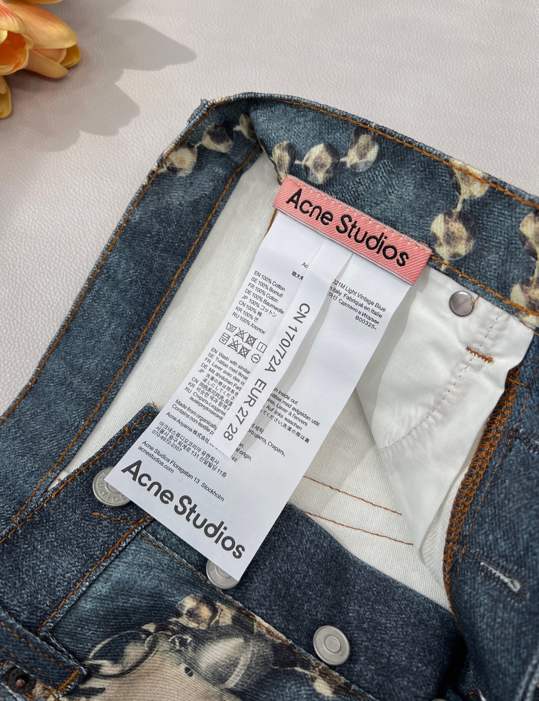 🆕2025秋冬新款Acne Studio*3D打印水晶错视链条⛓牛仔长裤 ，AC年度裤王上身，1981的