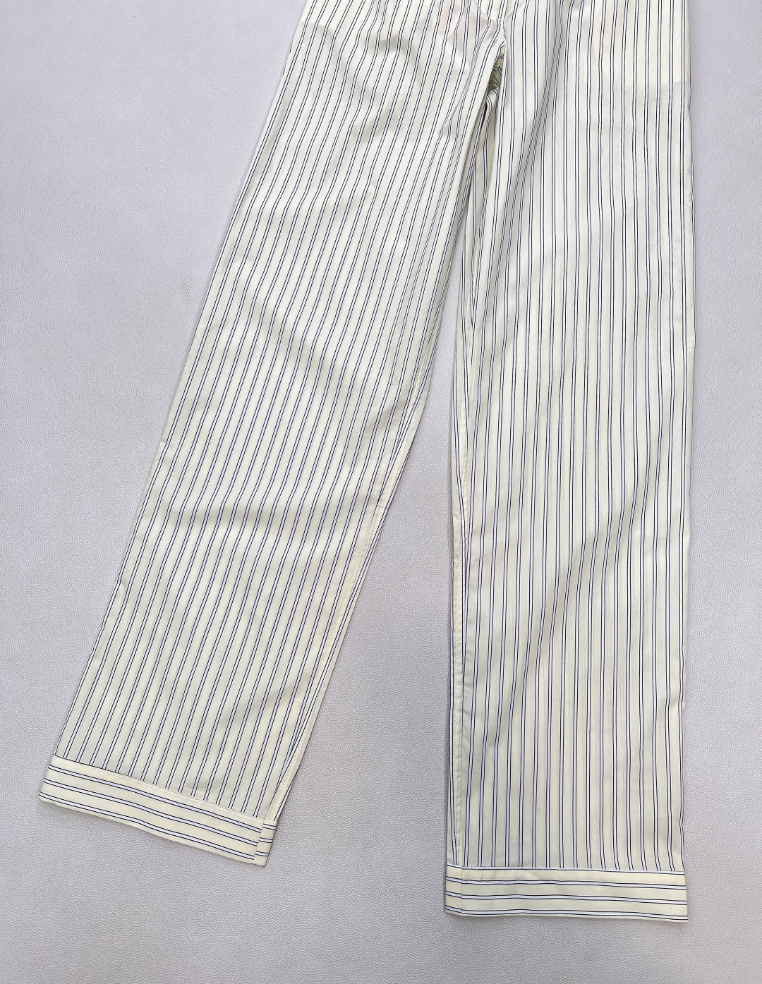 🆕Miumiu2025新款全棉条纹长裤，定制YB进口棉府绸材质，质感光泽高级，垂顺有型，直筒长裤版型，立