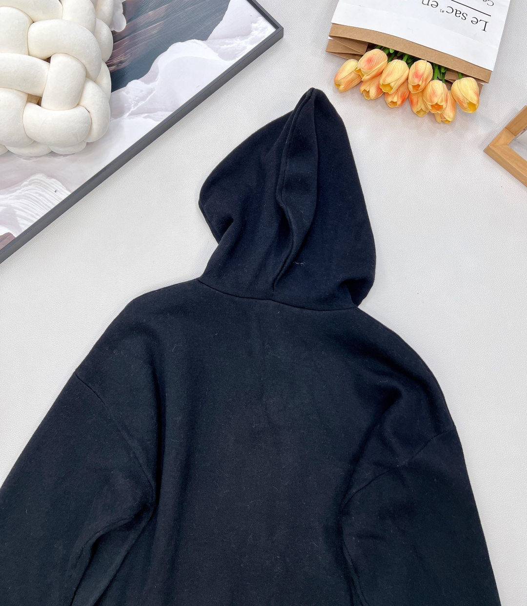 🆕Loewe2025新款连帽拉链针织外套，定制YB羊毛纱线材质，舒适透气，垂顺有型，连帽针织拉链外套裁剪