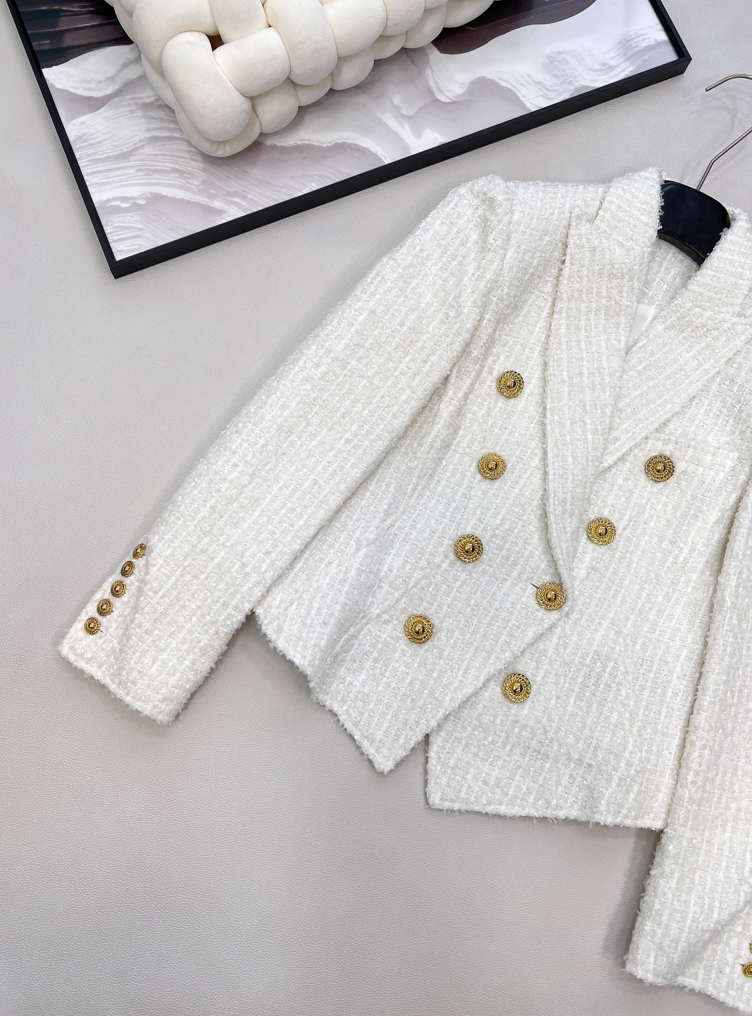 🆕BALMAIN秋冬新款金扣修身短款花呢夹克外套丨⚠独家高版出品！👏上身就是妥妥的韩剧财阀千金配色 低调