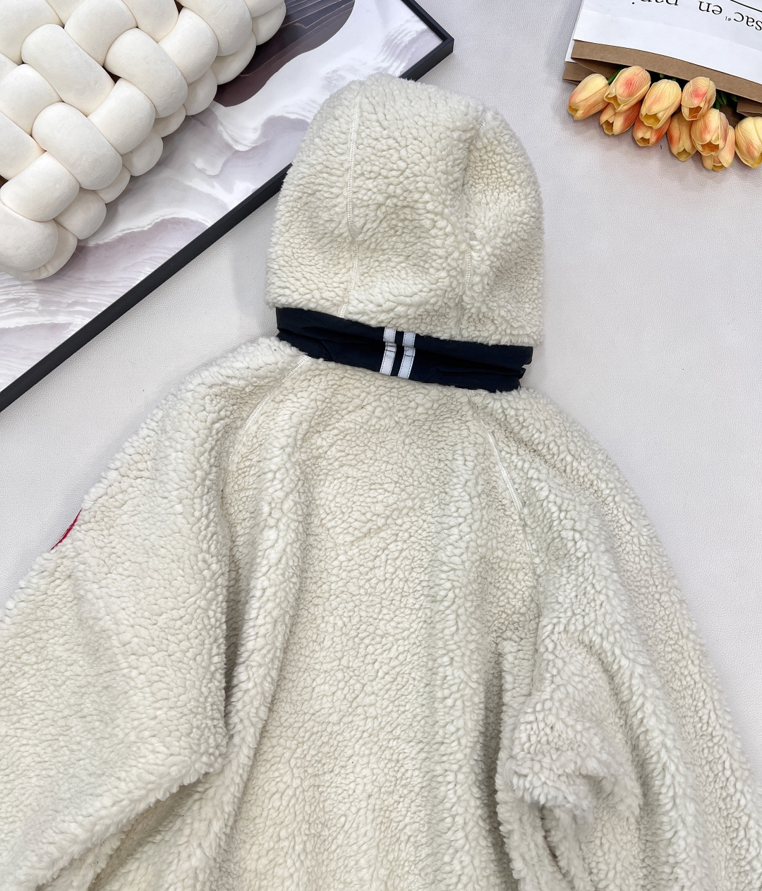 🆕 CANADA GOOSE 加拿大鹅 Simcoe拼接羊羔绒外套连帽毛羔又乖又萌 手臂定制刺绣章仔 既