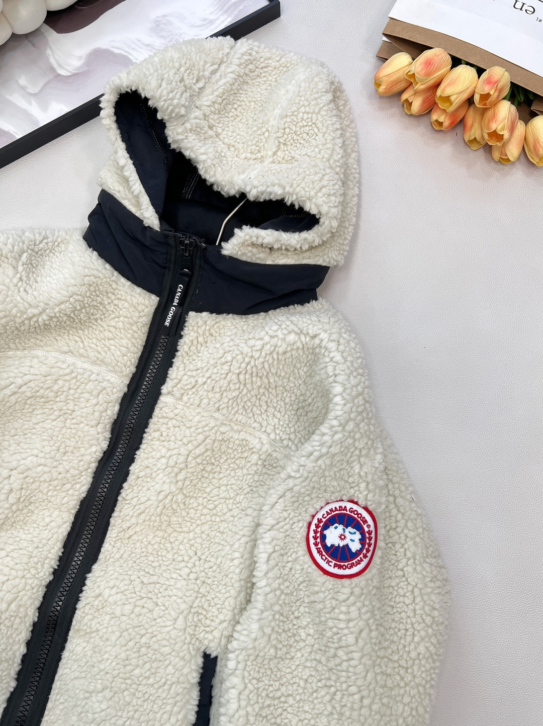 🆕 CANADA GOOSE 加拿大鹅 Simcoe拼接羊羔绒外套连帽毛羔又乖又萌 手臂定制刺绣章仔 既