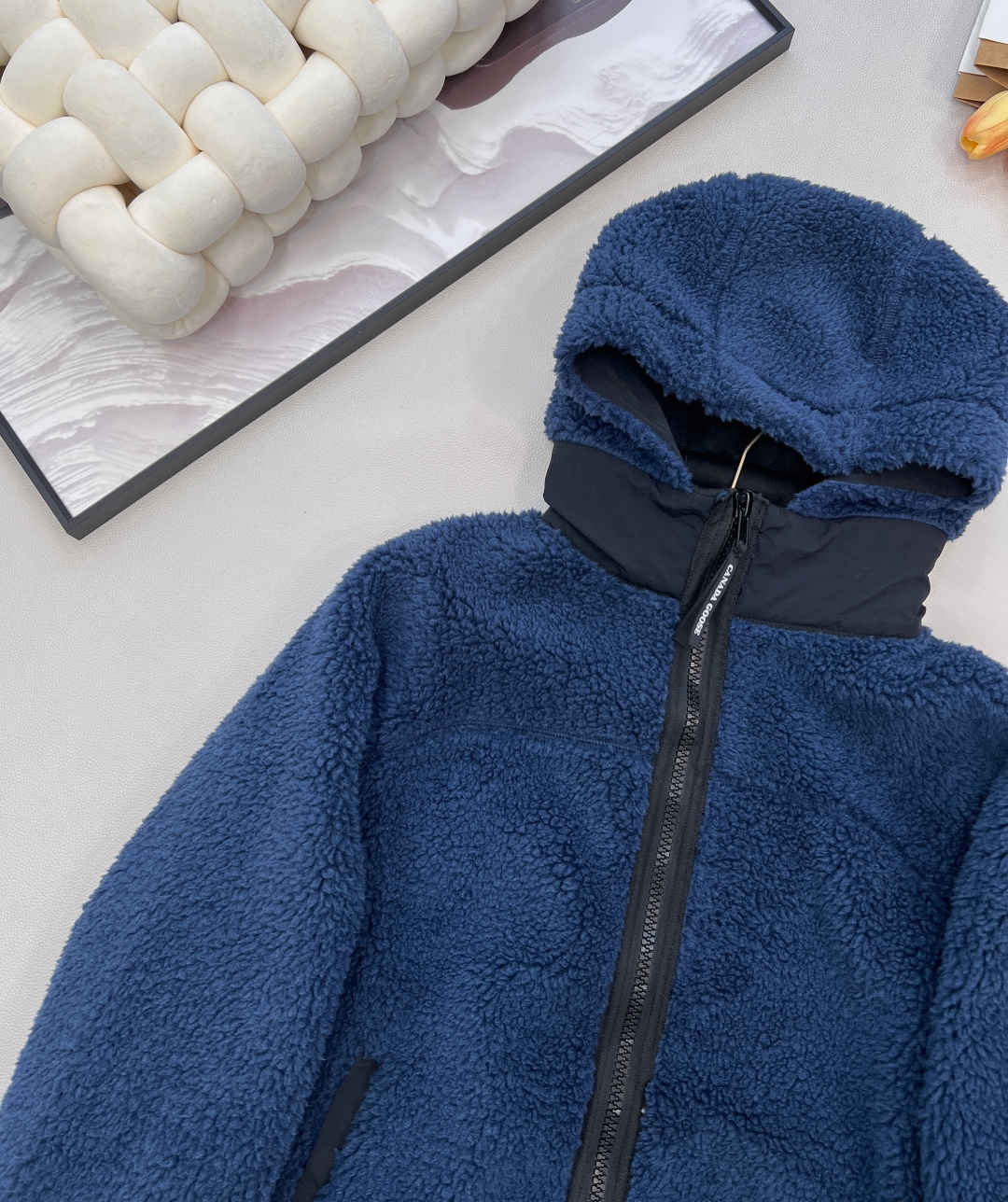 🆕 CANADA GOOSE 加拿大鹅 Simcoe拼接羊羔绒外套连帽毛羔又乖又萌 手臂定制刺绣章仔 既