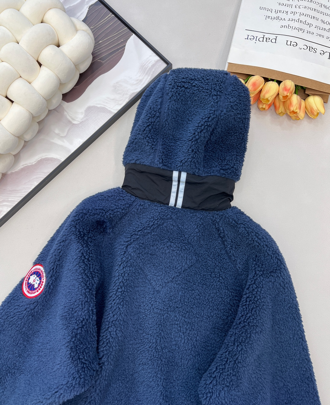 🆕 CANADA GOOSE 加拿大鹅 Simcoe拼接羊羔绒外套连帽毛羔又乖又萌 手臂定制刺绣章仔 既