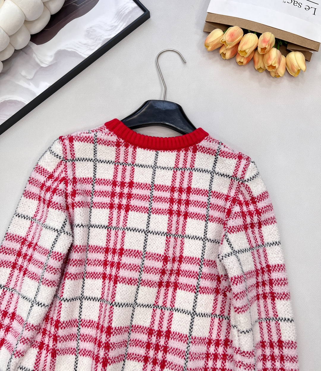 🆕Burberry 2025新款针织圆领针织长袖衫，格纹软糯，松弛感里的高级甜酷，经典格纹撞上软糯针织，