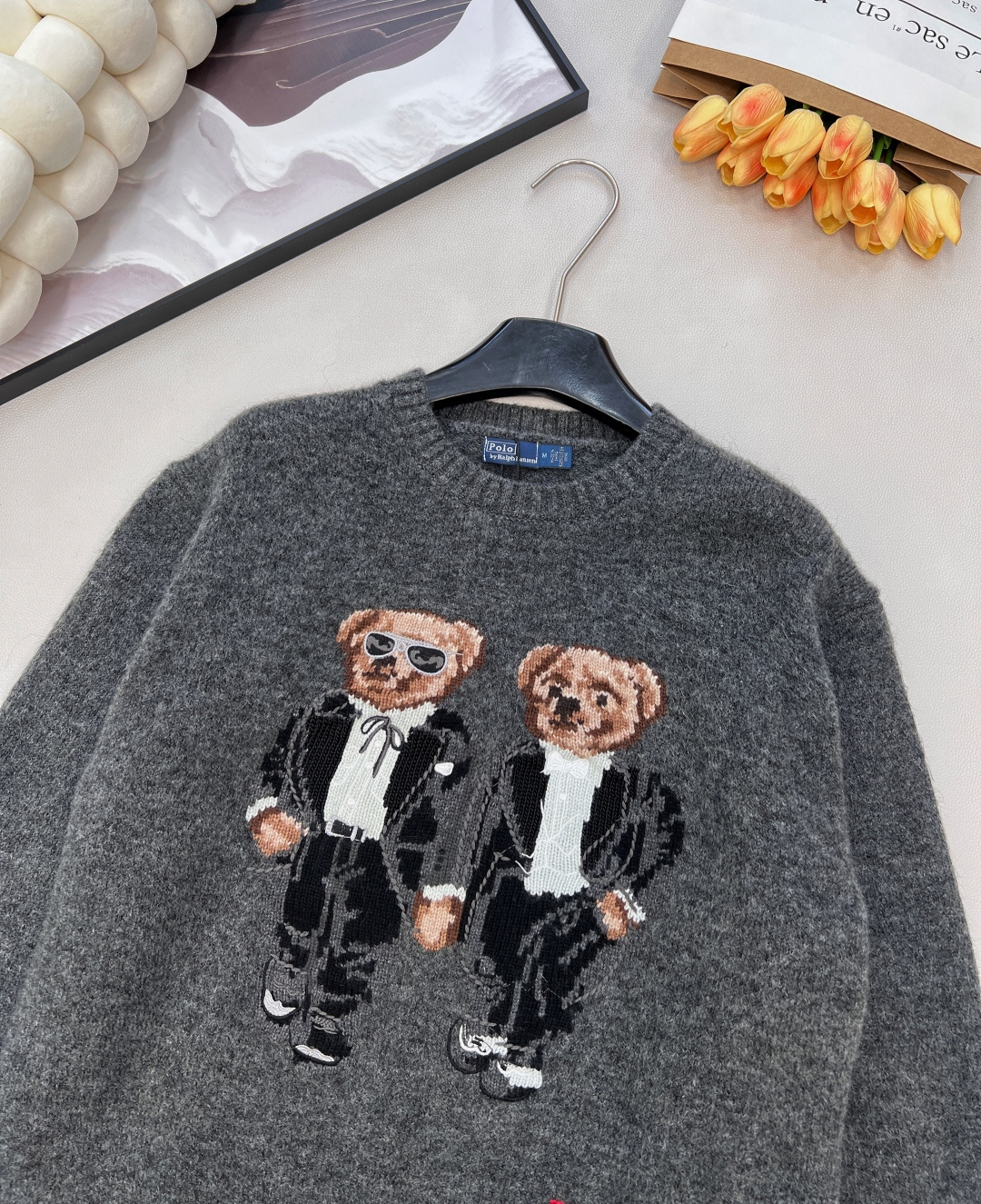 🆕Ralph Lauren新款小熊针织衫，当经典美式奢华邂逅萌趣设计，拉夫劳伦这款小熊长袖针织衫便成了冬