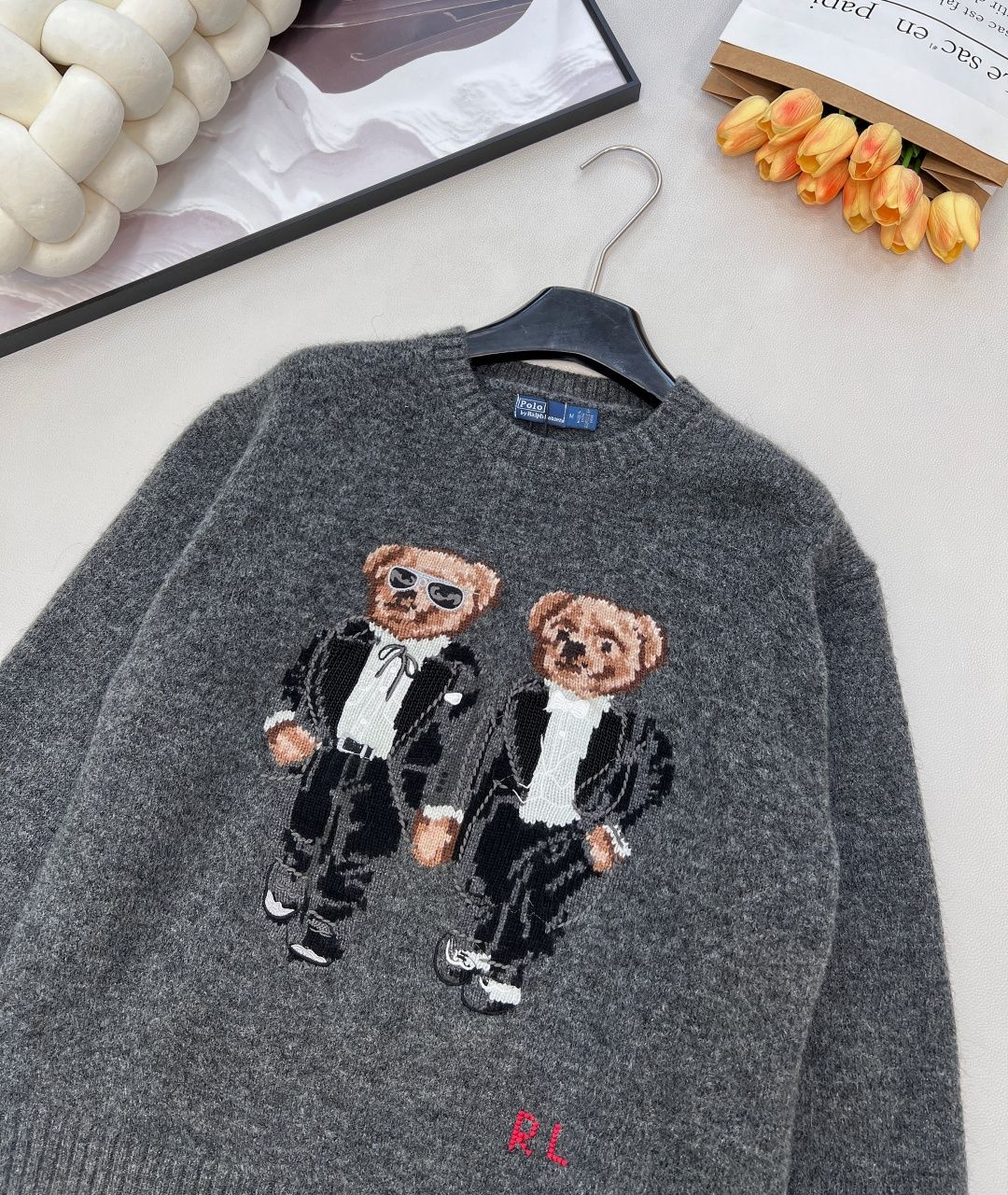 🆕Ralph Lauren新款小熊针织衫，当经典美式奢华邂逅萌趣设计，拉夫劳伦这款小熊长袖针织衫便成了冬