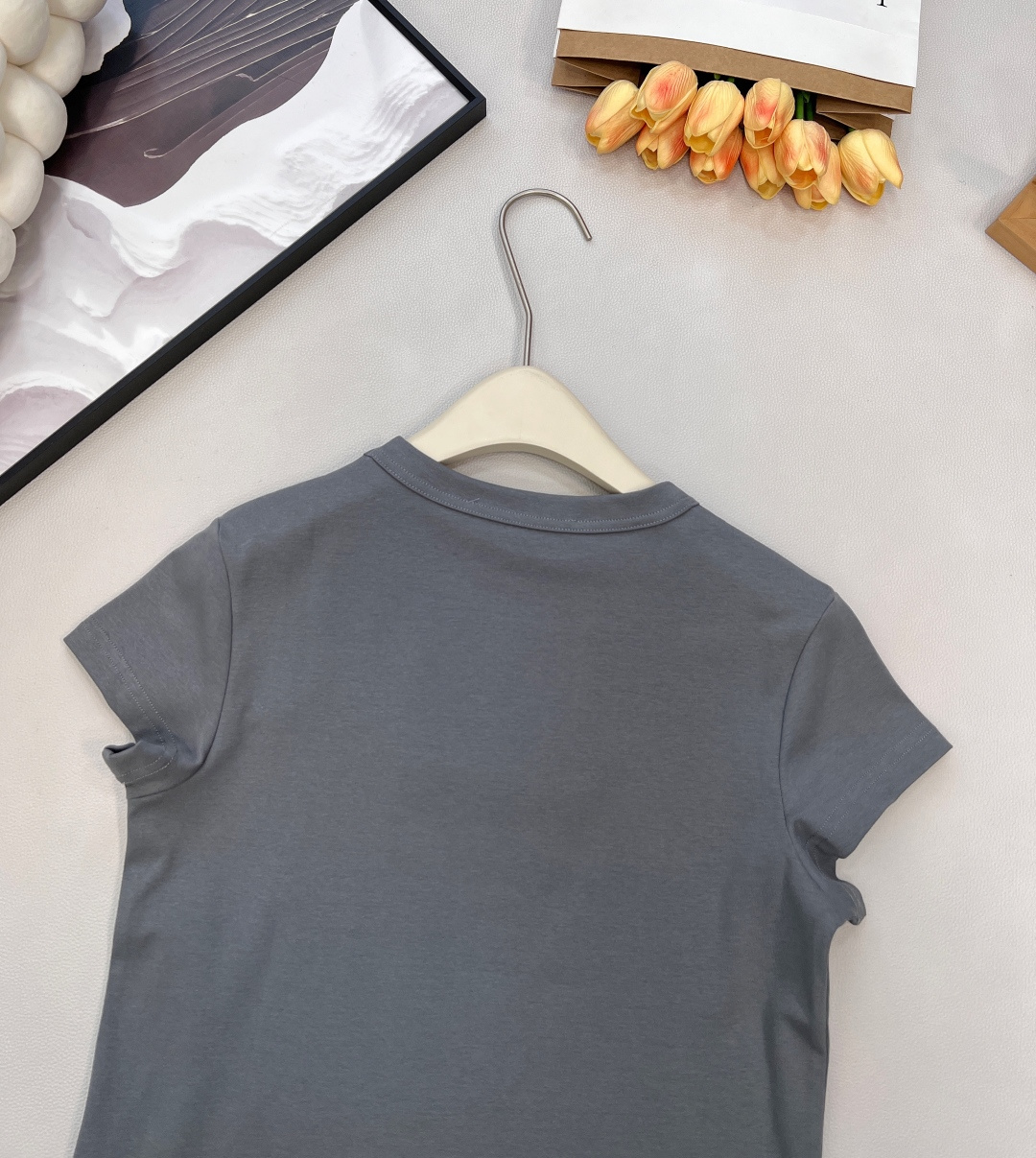 🆕Alexander Wang26SS春夏新款字母烫钻弹力休闲潮流短袖T恤▪️高品质弹力软糯面料，弹力很