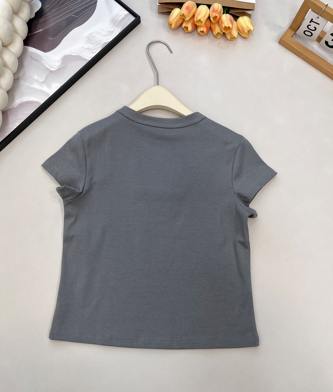 🆕Alexander Wang26SS春夏新款字母烫钻弹力休闲潮流短袖T恤▪️高品质弹力软糯面料，弹力很