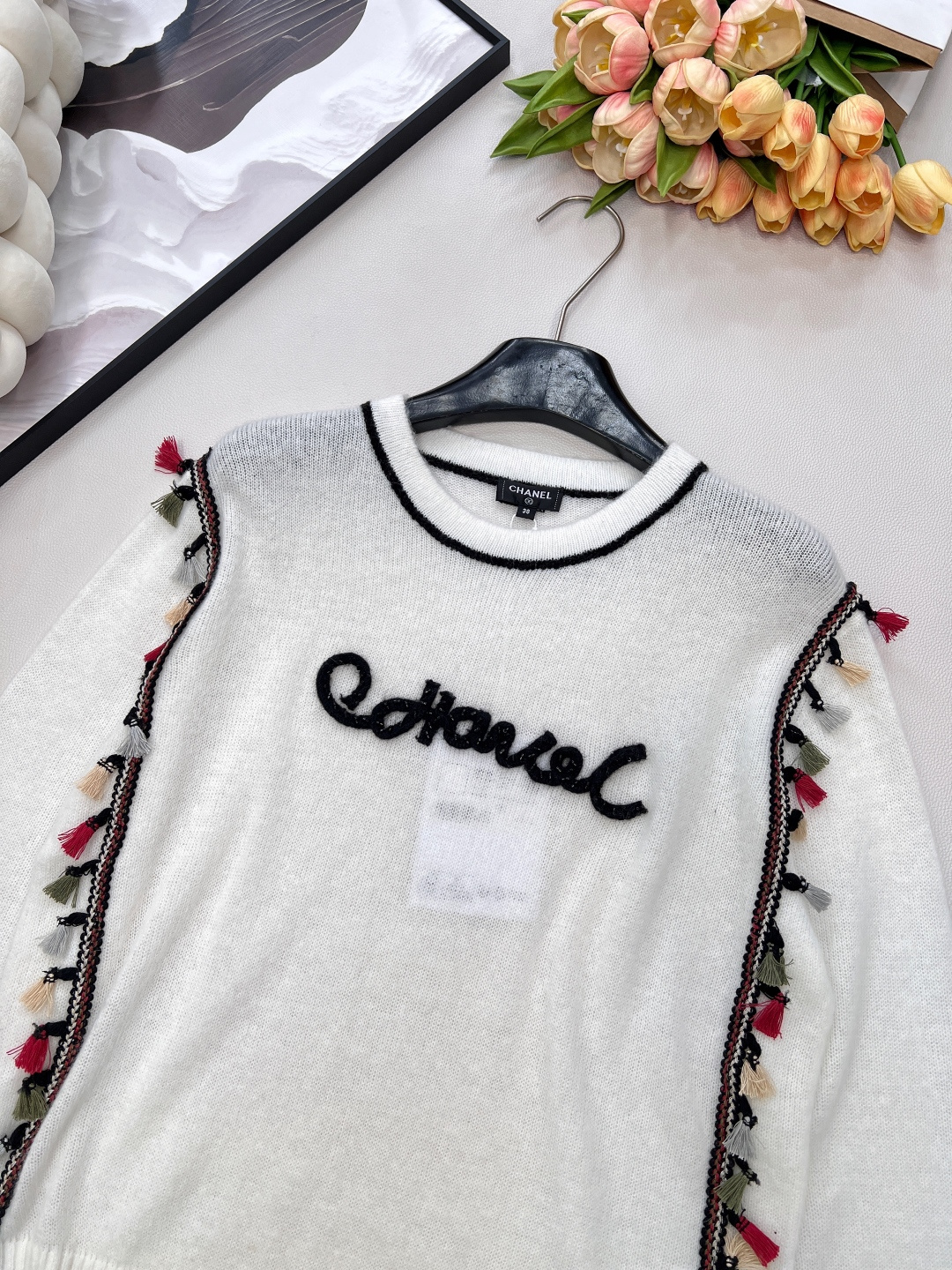 🆕Chanel25A新款高级手工坊新款流苏套头针织毛衣丨⚠独家高版出品！一眼就看出的好质感👍圆领设计减龄