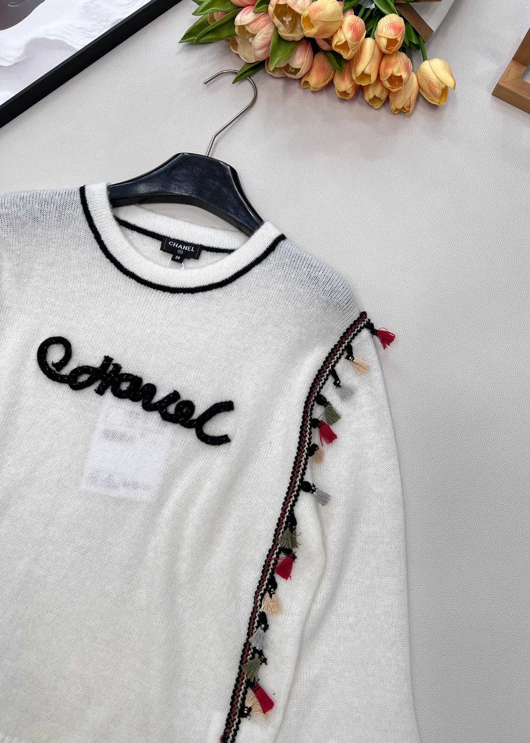 🆕Chanel25A新款高级手工坊新款流苏套头针织毛衣丨⚠独家高版出品！一眼就看出的好质感👍圆领设计减龄