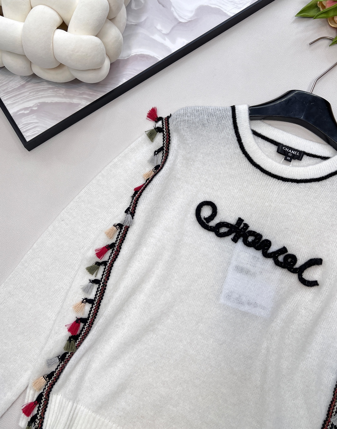 🆕Chanel25A新款高级手工坊新款流苏套头针织毛衣丨⚠独家高版出品！一眼就看出的好质感👍圆领设计减龄