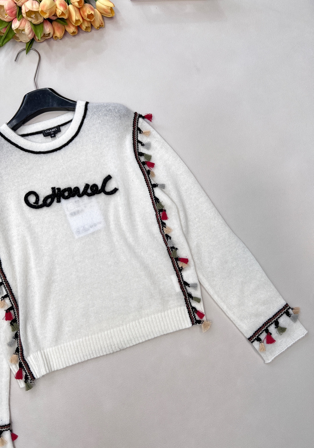 🆕Chanel25A新款高级手工坊新款流苏套头针织毛衣丨⚠独家高版出品！一眼就看出的好质感👍圆领设计减龄