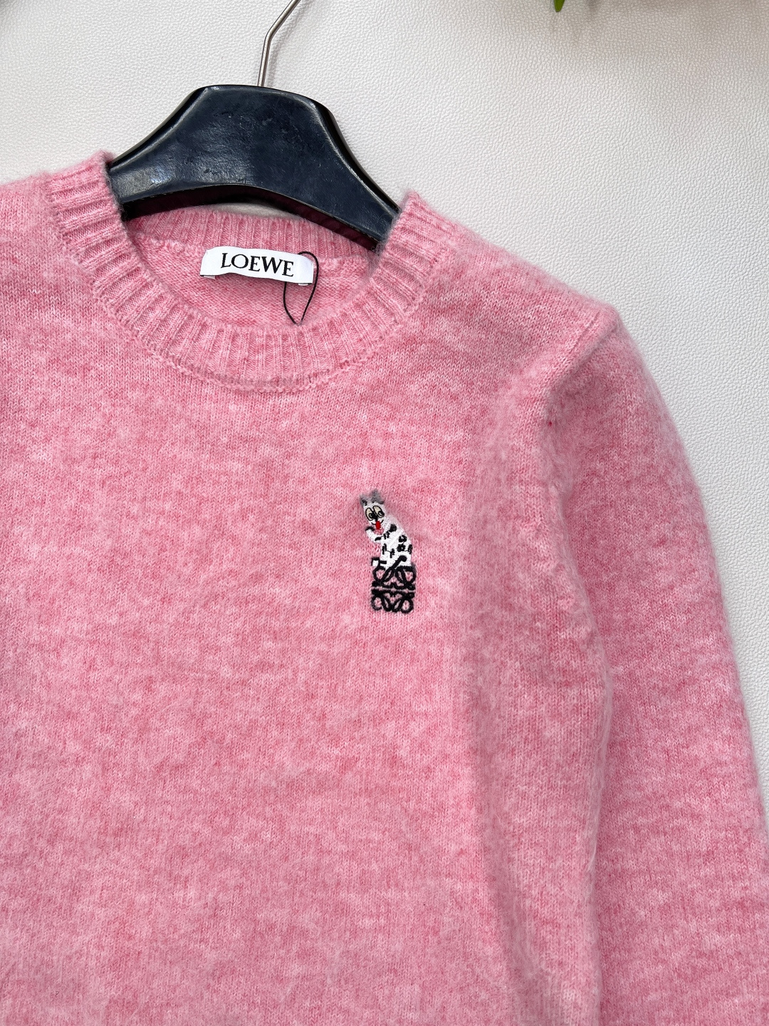 🆕Loewe2025新款刺绣机器猫针织毛，Loew✖️Louis wain联名系列#定制YB羊毛纱线织造