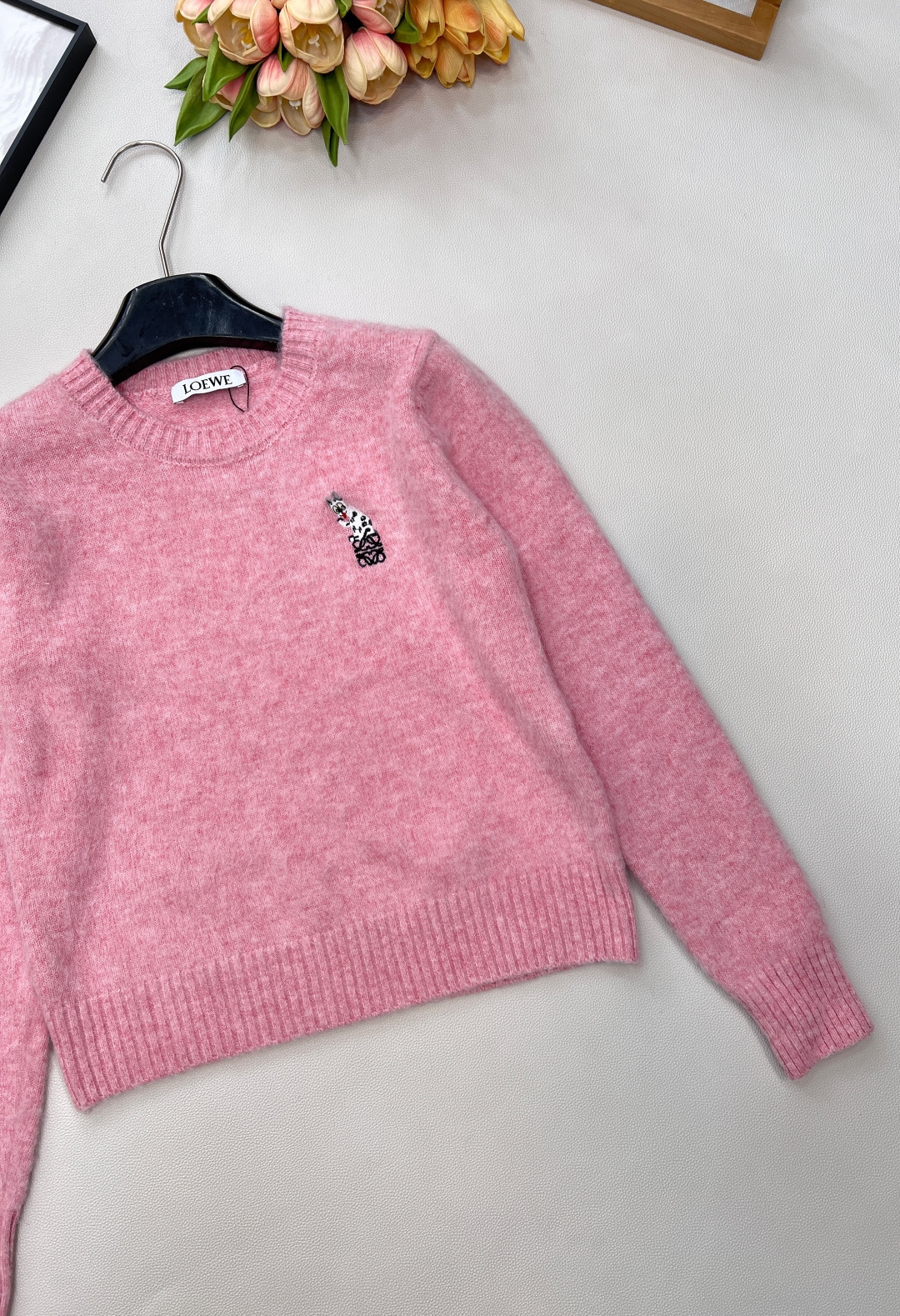 🆕Loewe2025新款刺绣机器猫针织毛，Loew✖️Louis wain联名系列#定制YB羊毛纱线织造